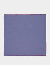 House of Capricorn Hand-Embroidered Maria Blue Linen with Red Embroidery Napkin