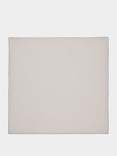 House of Capricorn Hand-Embroidered Maria Ice Blue Linen with Blue Embroidery Napkin