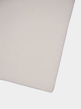 House of Capricorn Hand-Embroidered Maria Ice Blue Linen with Blue Embroidery Napkin