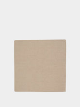 House of Capricorn Hand-Embroidered Viana Beige Linen with Beige Embroidery Placemat and Napkin Set