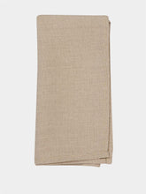 House of Capricorn Hand-Embroidered Viana Beige Linen with Beige Embroidery Placemat and Napkin Set