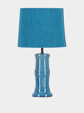 House of Capricorn Bambu Blue Linen Abat Jour