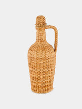 House of Capricorn Handmade Camacha Natural Wicker Glass Flask
