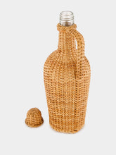 House of Capricorn Handmade Camacha Natural Wicker Glass Flask