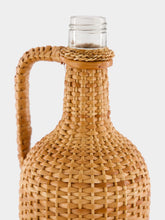House of Capricorn Handmade Camacha Natural Wicker Glass Flask