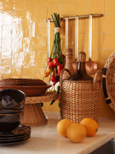 House of Capricorn Handmade Camacha Natural Wicker Glass Flask