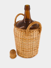 House of Capricorn Handmade Camacha Natural Wicker Glass Flask
