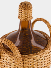 House of Capricorn Handmade Camacha Natural Wicker Large Glass Flask