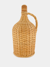House of Capricorn Handmade Camacha Natural Wicker Large Glass Flask