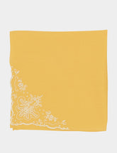 House of Capricorn Hand-Embroidered Santana Yellow Cotton Napkin