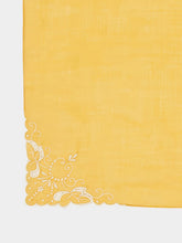 House of Capricorn Hand-Embroidered Santana Yellow Cotton Napkin