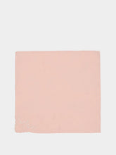 House of Capricorn Hand-Embroidered Santana Pink Cotton Napkin