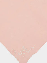 House of Capricorn Hand-Embroidered Santana Pink Cotton Napkin