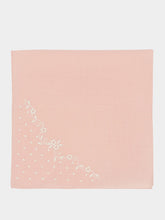 House of Capricorn Hand-Embroidered Santana Pink Cotton Napkin