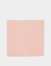 House of Capricorn Hand-Embroidered Santana Pink Cotton Napkin