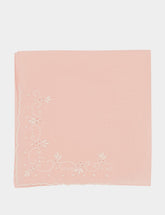 House of Capricorn Hand-Embroidered Santana Pink Cotton Napkin