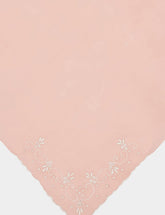 House of Capricorn Hand-Embroidered Santana Pink Cotton Napkin