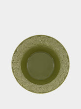 House of Capricorn Vime Green Ceramic Soup Plate