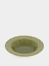 House of Capricorn Vime Green Ceramic Soup Plate