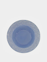 House of Capricorn Vime Blue Ceramic Soup Plate