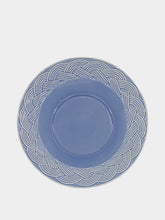 House of Capricorn Vime Blue Ceramic Soup Plate