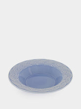 House of Capricorn Vime Blue Ceramic Soup Plate