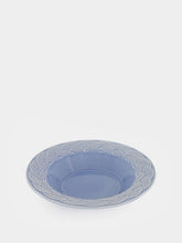 House of Capricorn Vime Blue Ceramic Soup Plate