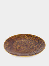 House of Capricorn Jacaré Brown Ceramic Dinner Plate