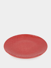 House of Capricorn Jacaré Red Ceramic Dinner Plate