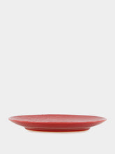 House of Capricorn Jacaré Red Ceramic Dinner Plate
