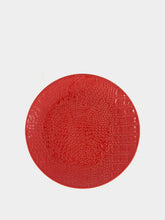 House of Capricorn Jacaré Red Ceramic Dessert Plate