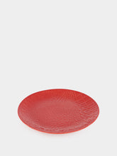House of Capricorn Jacaré Red Ceramic Dessert Plate