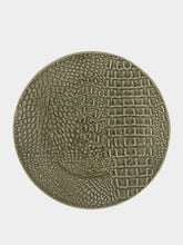House of Capricorn Jacaré Green Ceramic Dinner Plate