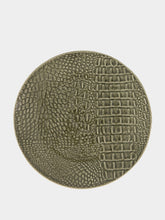 House of Capricorn Jacaré Green Ceramic Dinner Plate