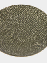 House of Capricorn Jacaré Green Ceramic Dinner Plate