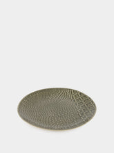 House of Capricorn Jacaré Green Ceramic Dessert Plate