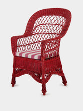 House of Capricorn Handmade Furnas Red Wicker Armchair