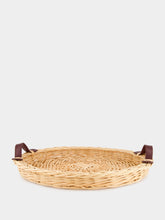 House of Capricorn Handmade Vitória Wicker and Leather Tray
