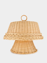 House of Capricorn Handmade Vitória Natural Wicker Cake Plate