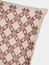 House of Capricorn Handmade Carlota Bordeaux Cotton and Linen Cushion