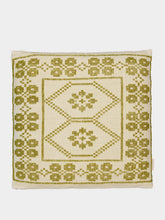 House of Capricorn Handmade Inês Green Cotton and Linen Cushion