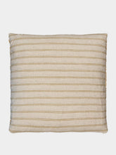 House of Capricorn Handmade Inês Yellow Cotton and Linen Cushion