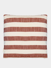 House of Capricorn Handmade Augusta Natural and Brick Cotton and Linen Cushion