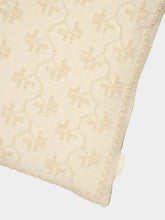 House of Capricorn Handmade Mafalda Natural and Yellow Striped Cotton Linen Cushion