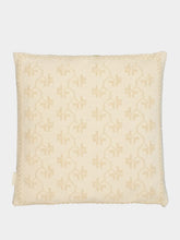 House of Capricorn Handmade Mafalda Natural and Red Stripes Cotton and Linen Cushion