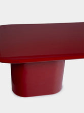 House of Capricorn Amendoeira Red Lacquered Wood Dining Table