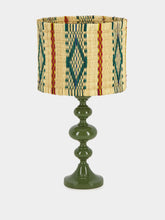 House of Capricorn Foz Green Wood Lamp Base