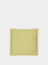 House of Capricorn Handmade Sofia Yellow Mixed Recycled Fibres Cushion