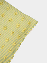 House of Capricorn Handmade Sofia Yellow Mixed Recycled Fibres Cushion