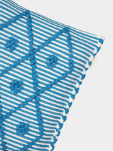 House of Capricorn Handmade Sofia Blue Mixed Recycled Fibres Cushion